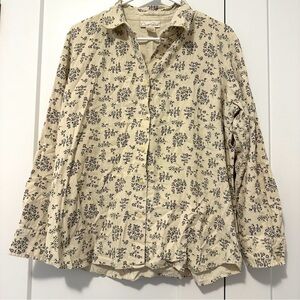 Vintage Carroll Reed Floral Button Down Shirt Size Large Women’s